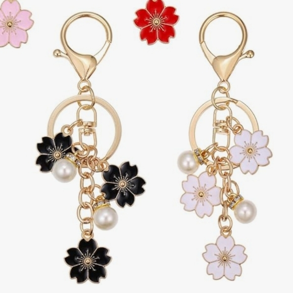 Cherry Blossom Flower Keychain - Choice Of One - Picture 4 of 4